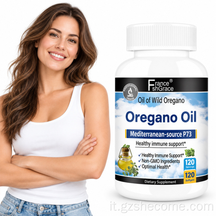 Shecome Olio di origano Softgel Supporto immunitario antiossidante
